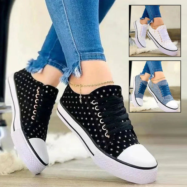 Nouvelles chaussures en toile imprimée pour femmes du printemps