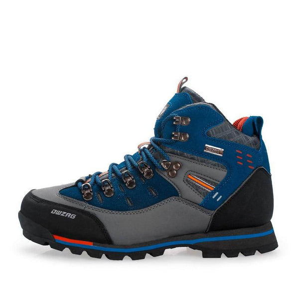 Chaussures hautes de qualité supérieure pour la randonnée et la neige bleu